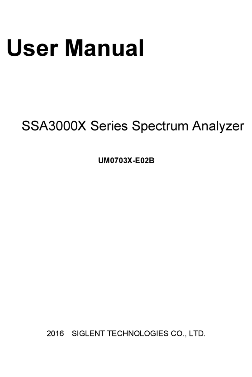 SIGLENT TECHNOLOGIES CO.,LTD SSA3000X Series user manual