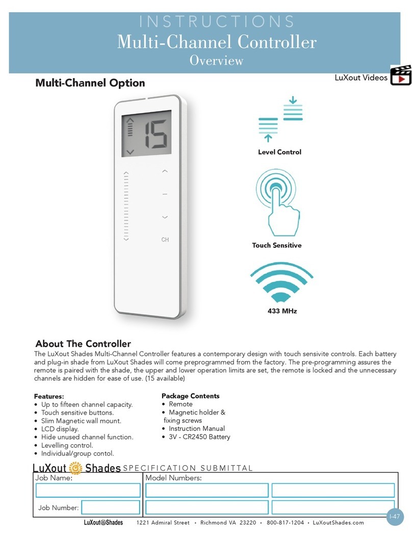 LuXout Shades Multi-Channel Controller instruction manual