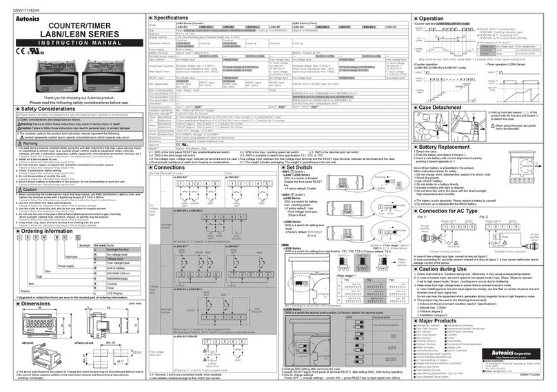 Autonics LA8N-BN User manual