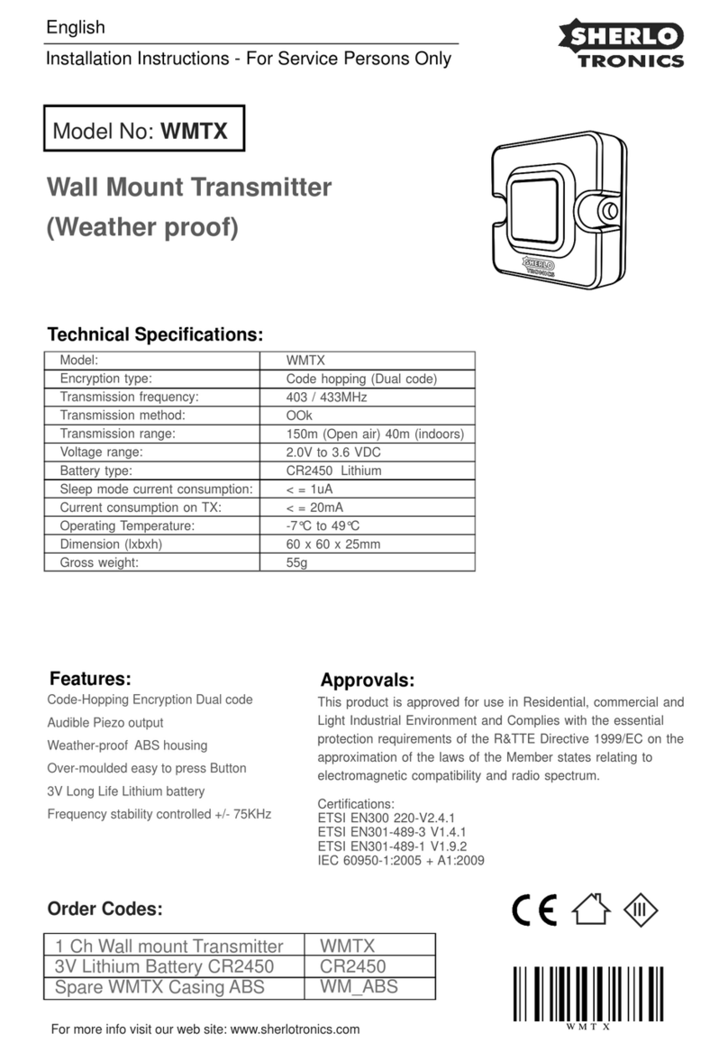 Sherlotronics WMTX Installation instructions and owner's manual