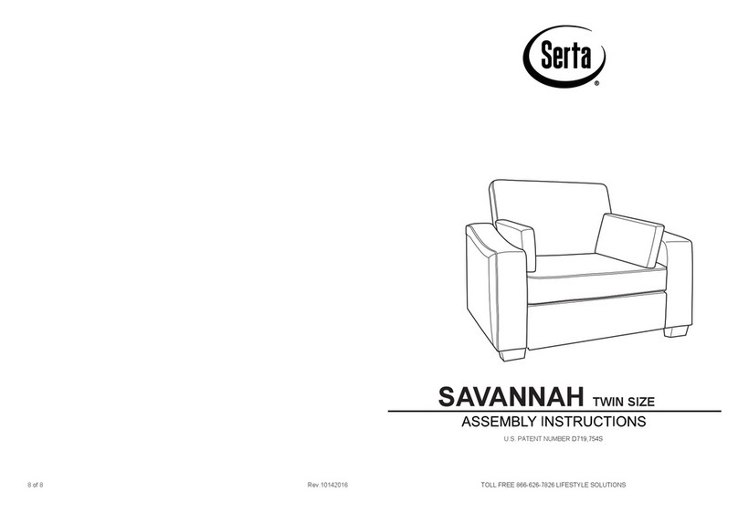 Serta SAVANNAH TWIN SIZE Assembly instructions