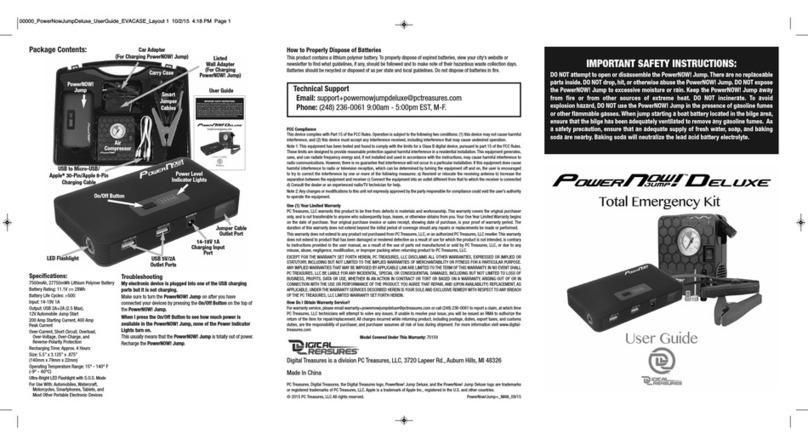 Digital Treasures POWER NOW JUMP DELUXE user guide