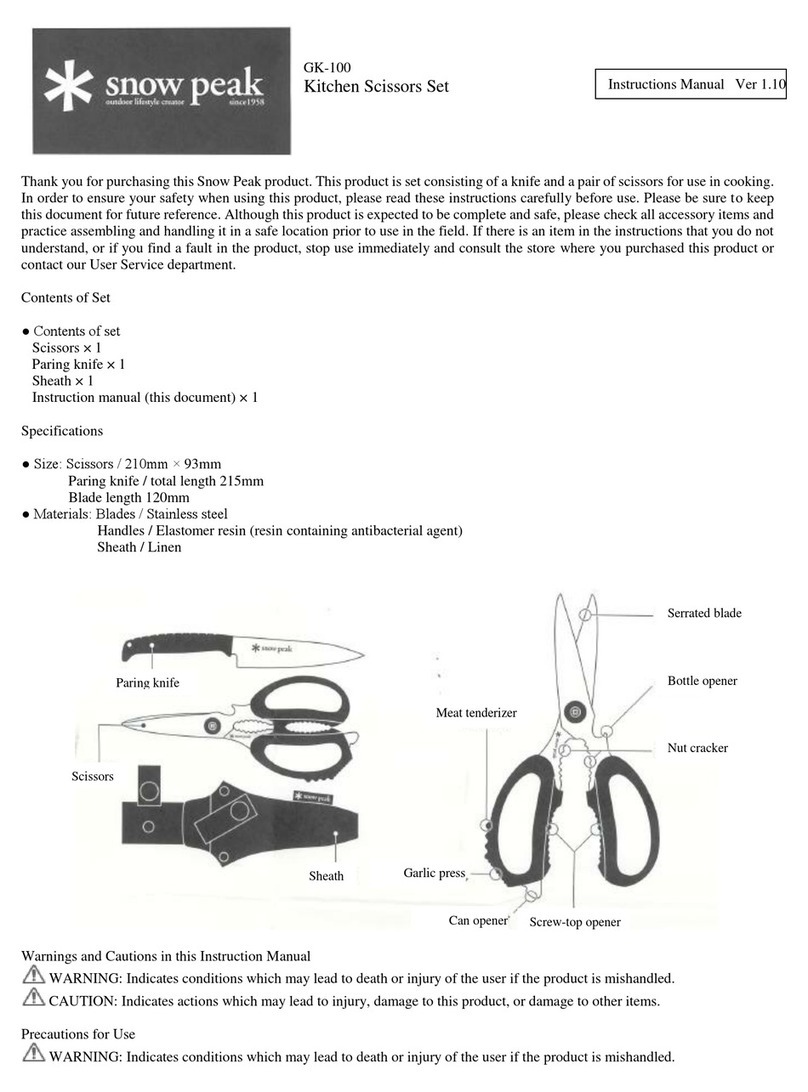 Snow Peak GK-100 instruction manual
