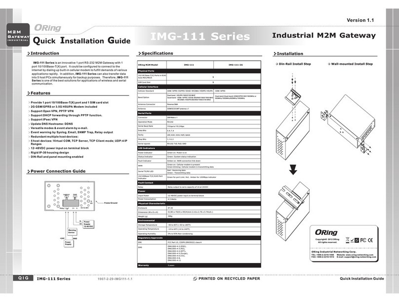 ORiNG IMG-111-2G Quick installation guide