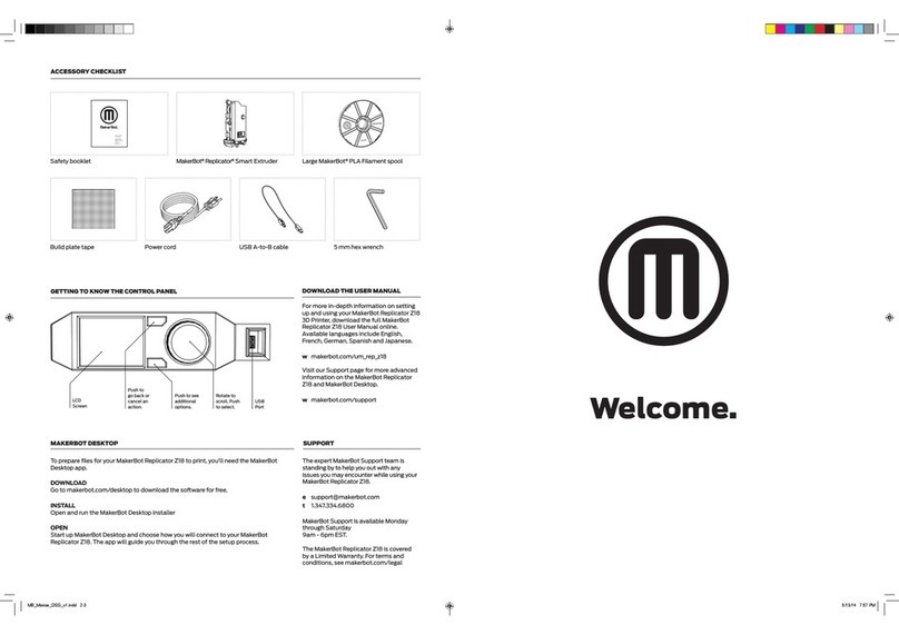 MakerBot Replicator Z18 User manual MakerBot Replicator Z18 User manual