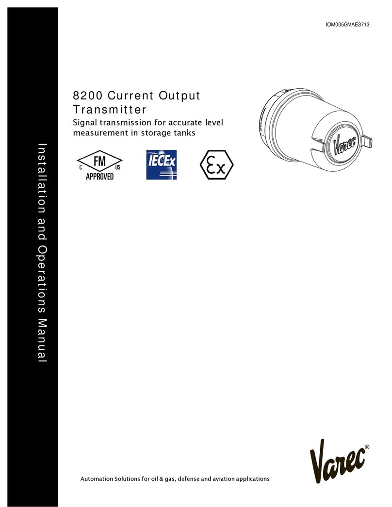 Varec 8200 Installation and operation manual