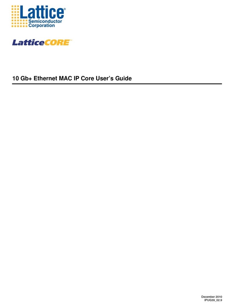 Lattice Semiconductor 10 Gb+ Ethernet MAC IP User manual