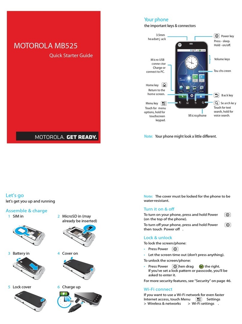 Motorola DEFY MB525 Operator's manual
