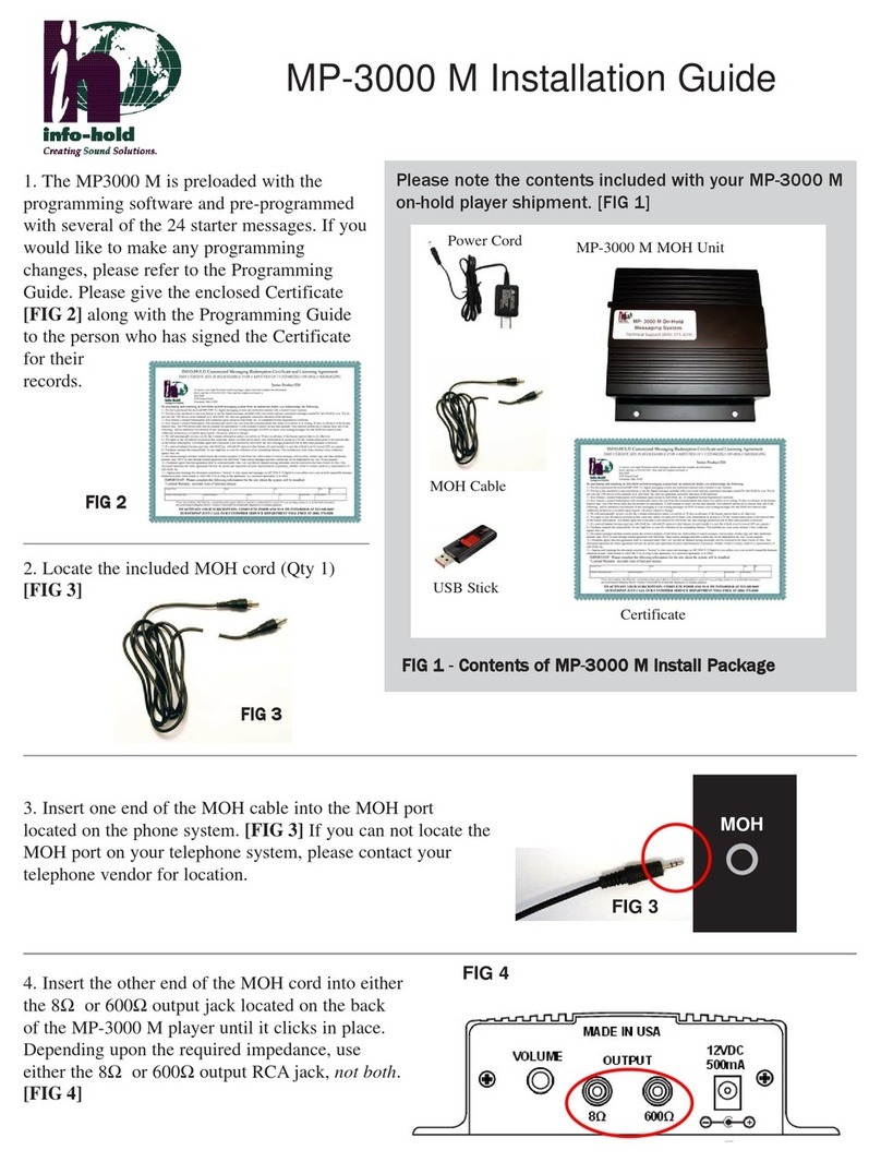 info-hold MP-3000 M installation guide