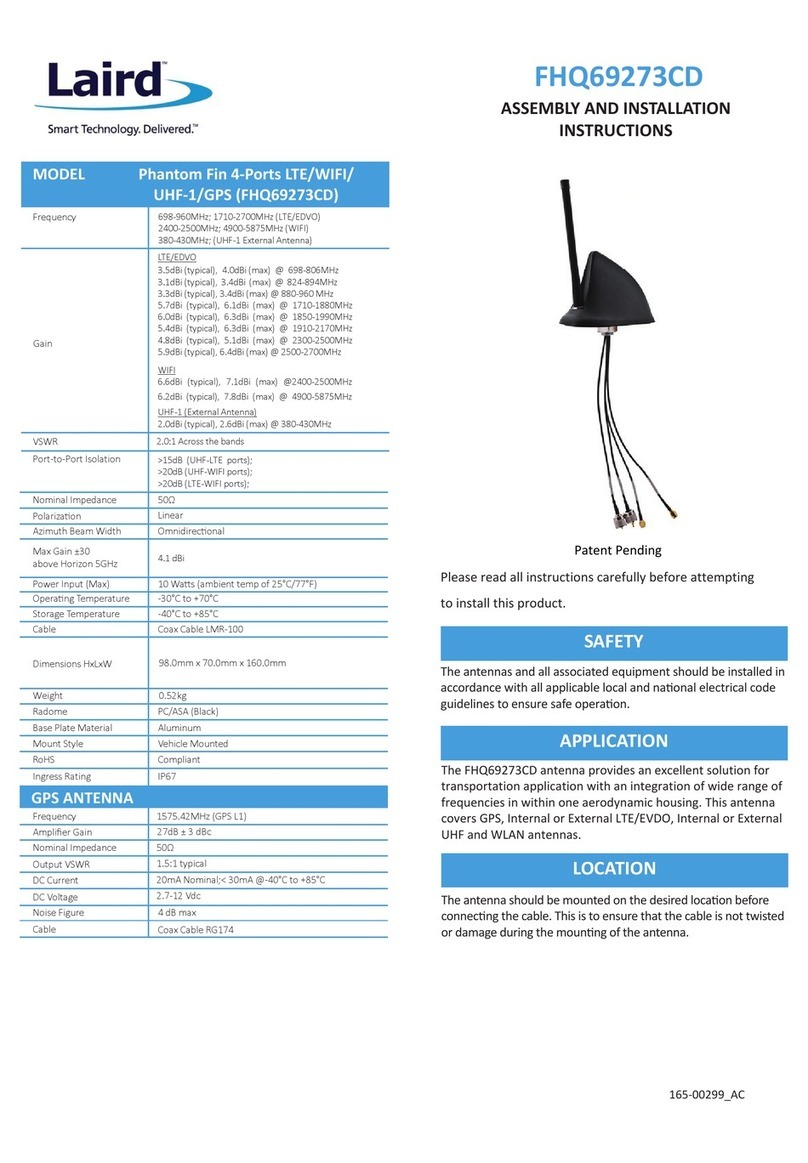 Laird FHQ69273CD Assembly and installation instructions
