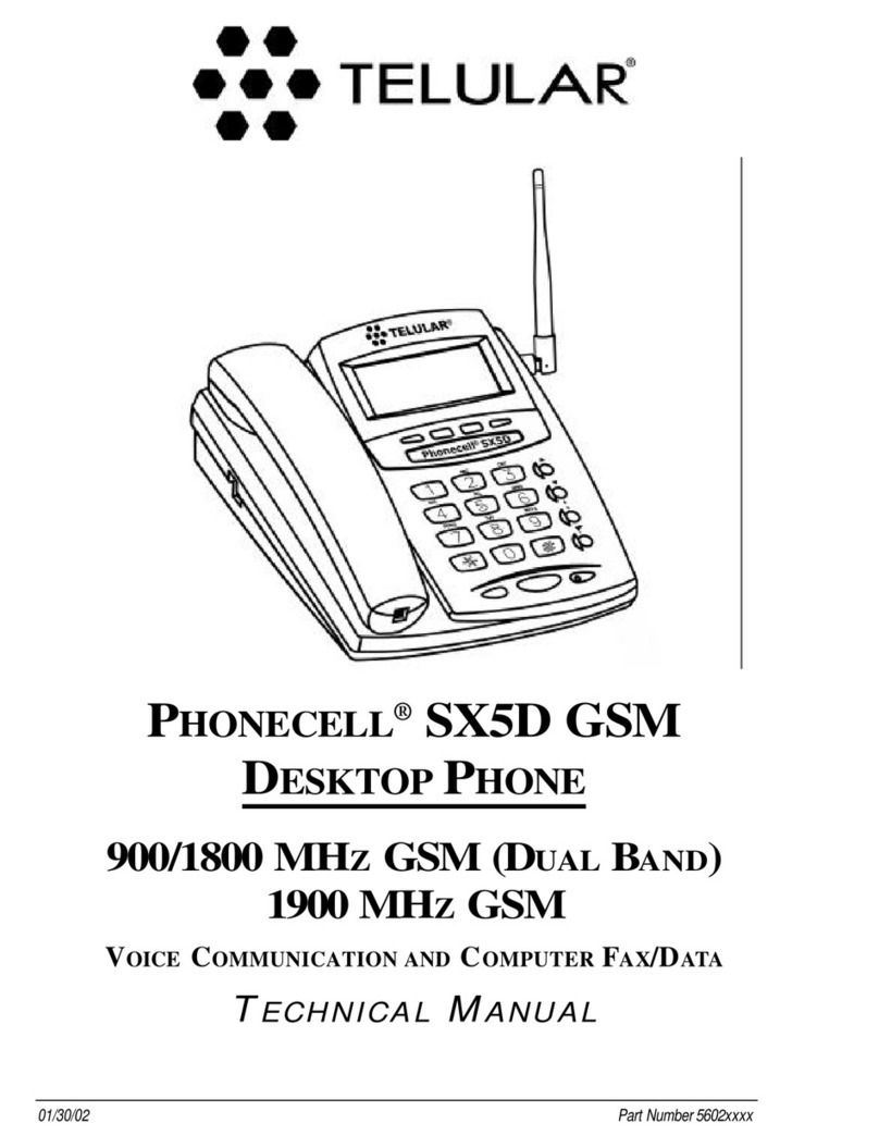 Telular PHONECELL SX5D Technical manual
