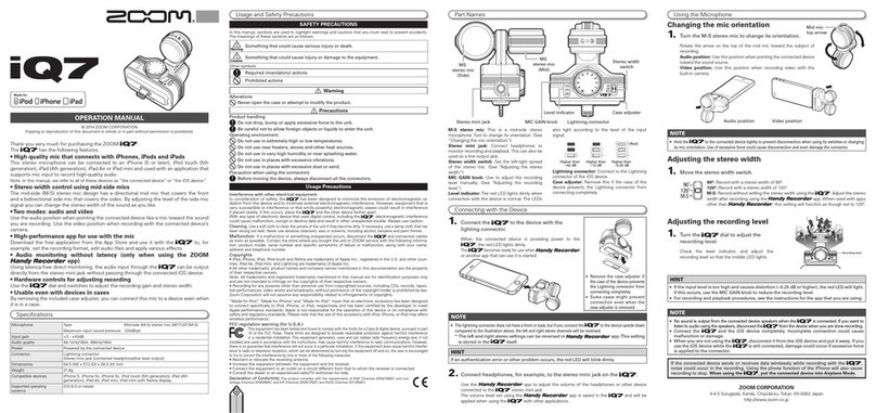 Zoom iQ7 Operation manual