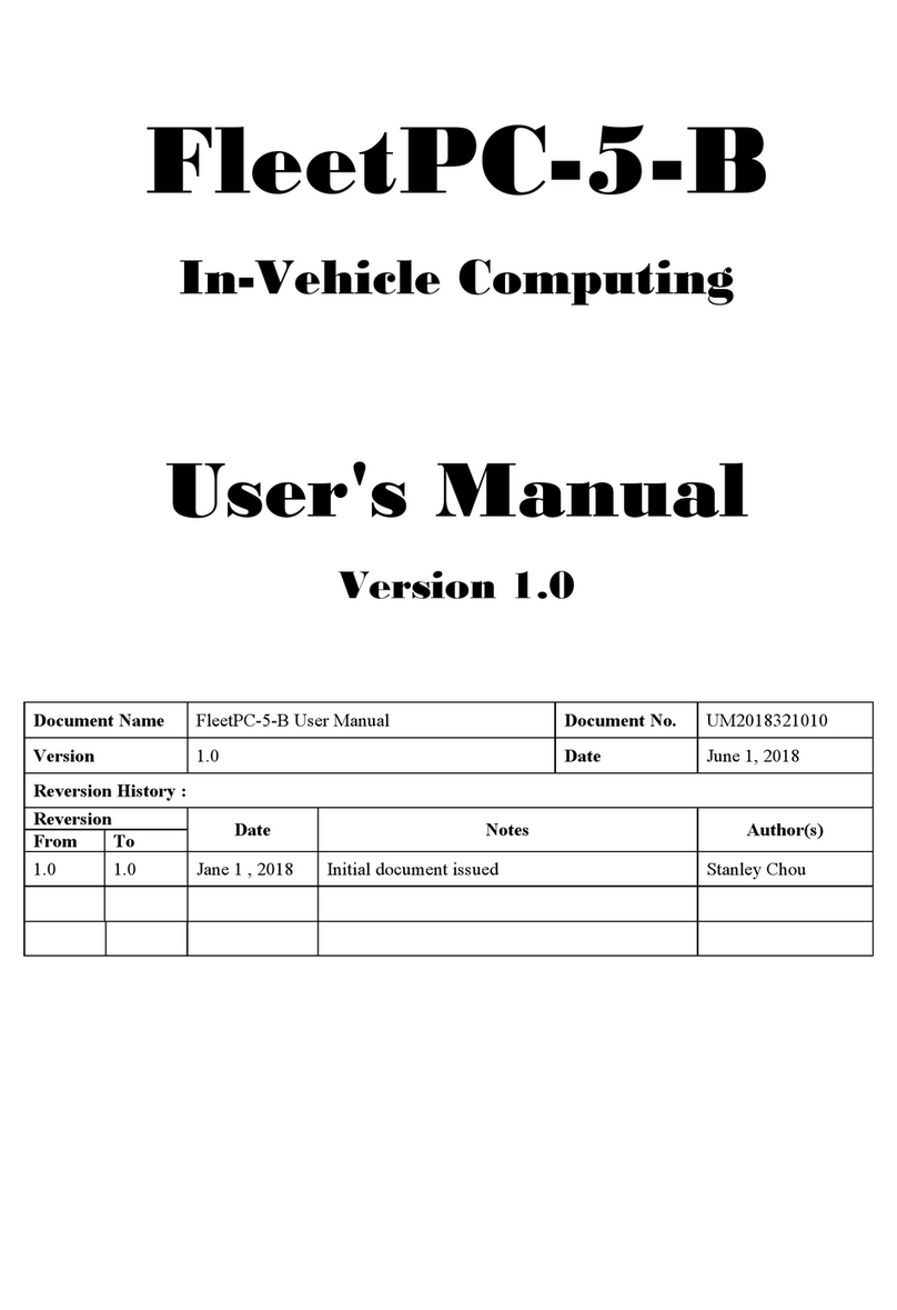Cartft FleetPC-5-B User manual Cartft FleetPC-5-B User manual