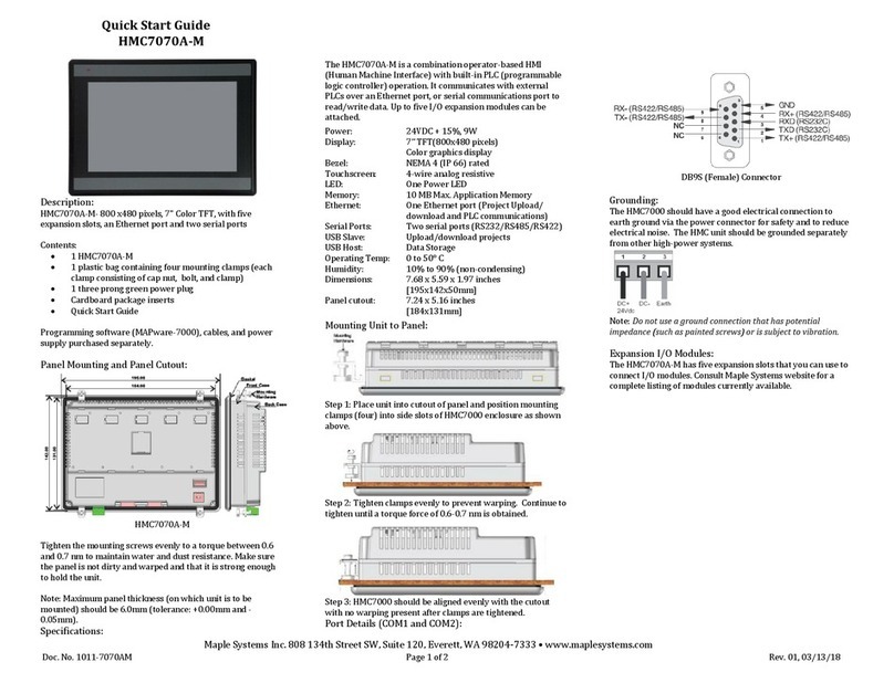 Maple Systems HMC7070A-M quick start guide