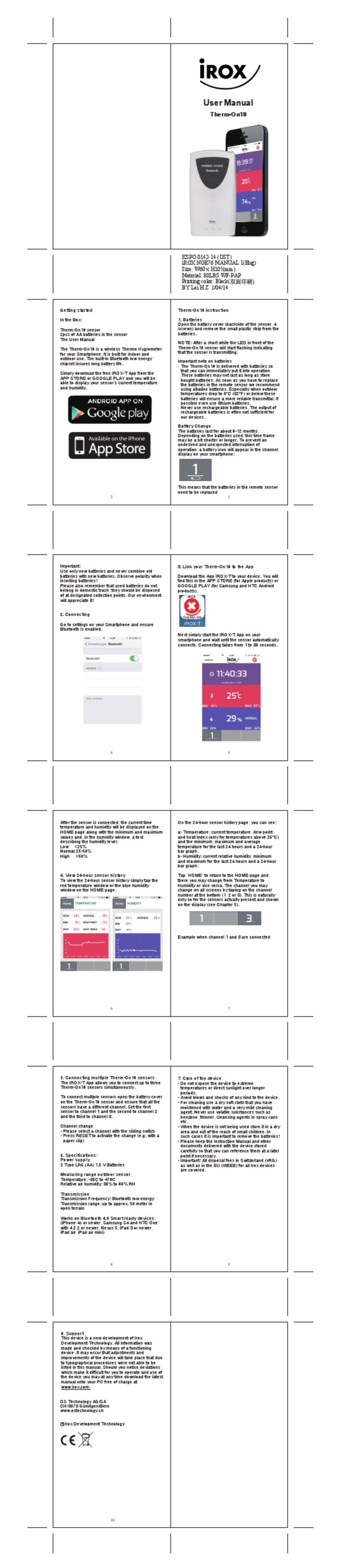 IROX Therm-On18 user manual