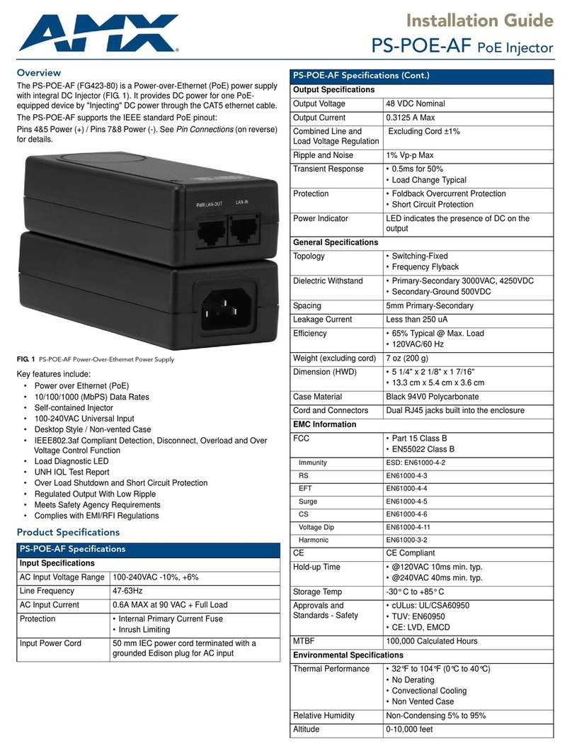 AMX PS-POE-AF installation guide