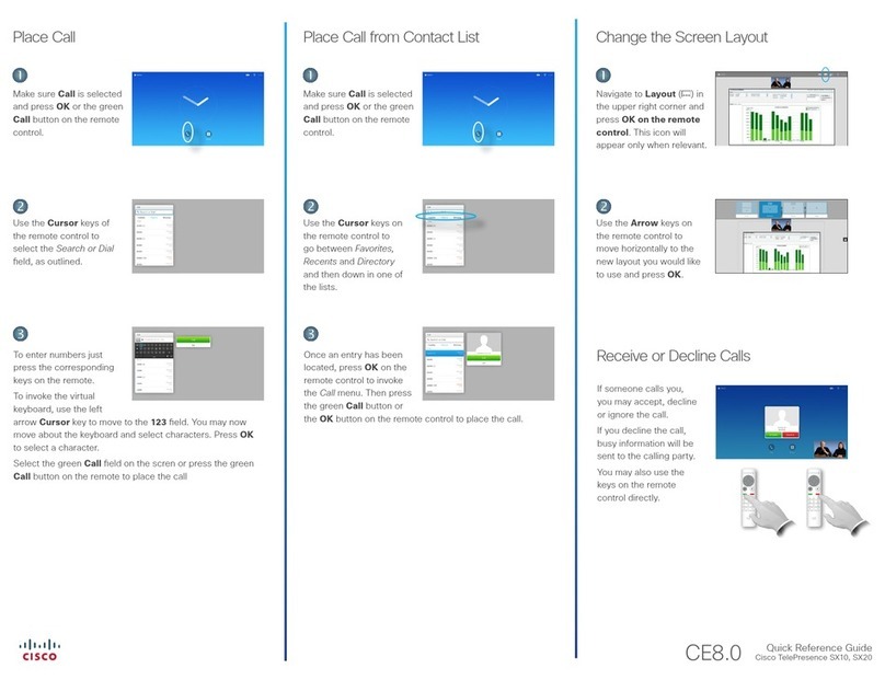 Cisco TelePresence SX10 User manual
