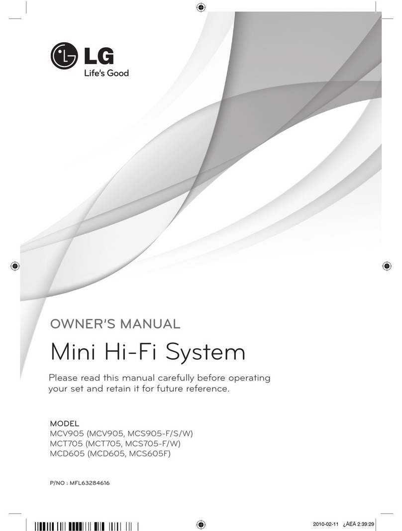 LG MCV905 owner's manual