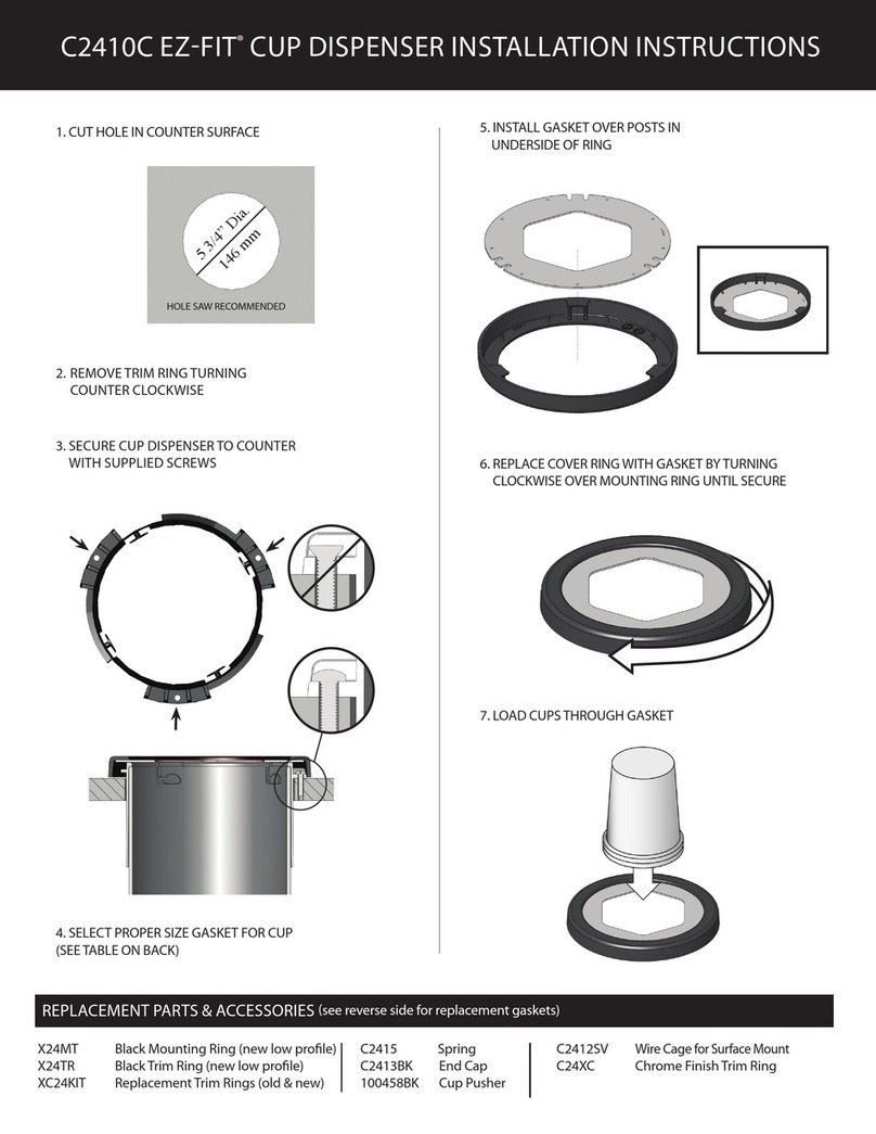 San Jamar C2410C installation instructions