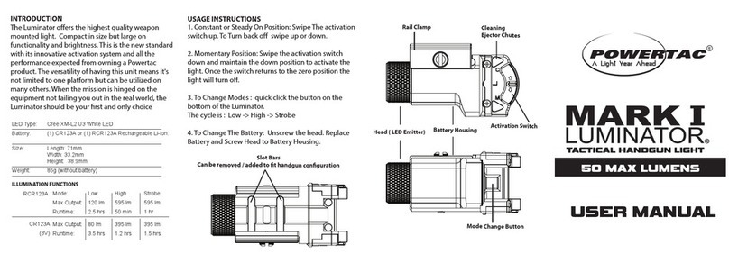 PowerTac MARK I LUMINATOR User manual