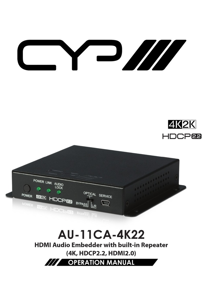 CYP AU-11CA-4K22 Installation manual