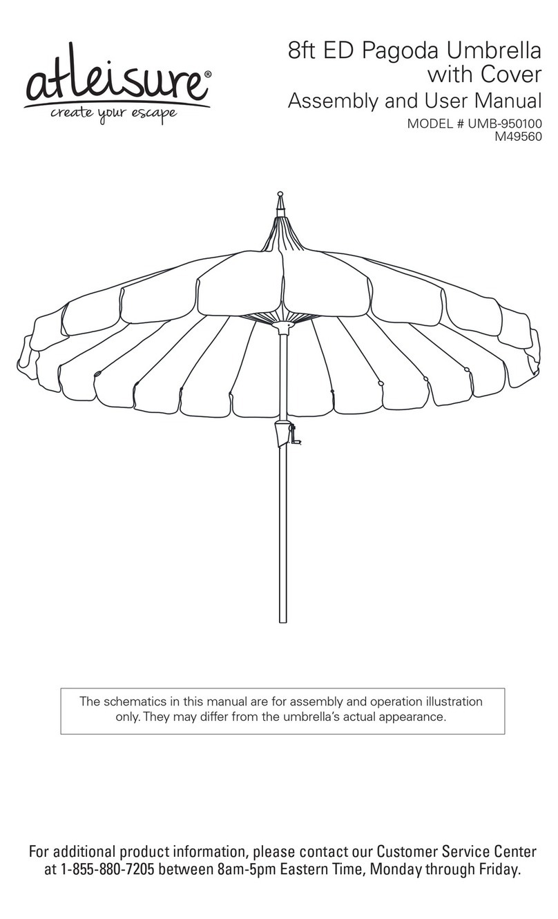 ATLEASURE UMB-950100 Assembly and user's manual