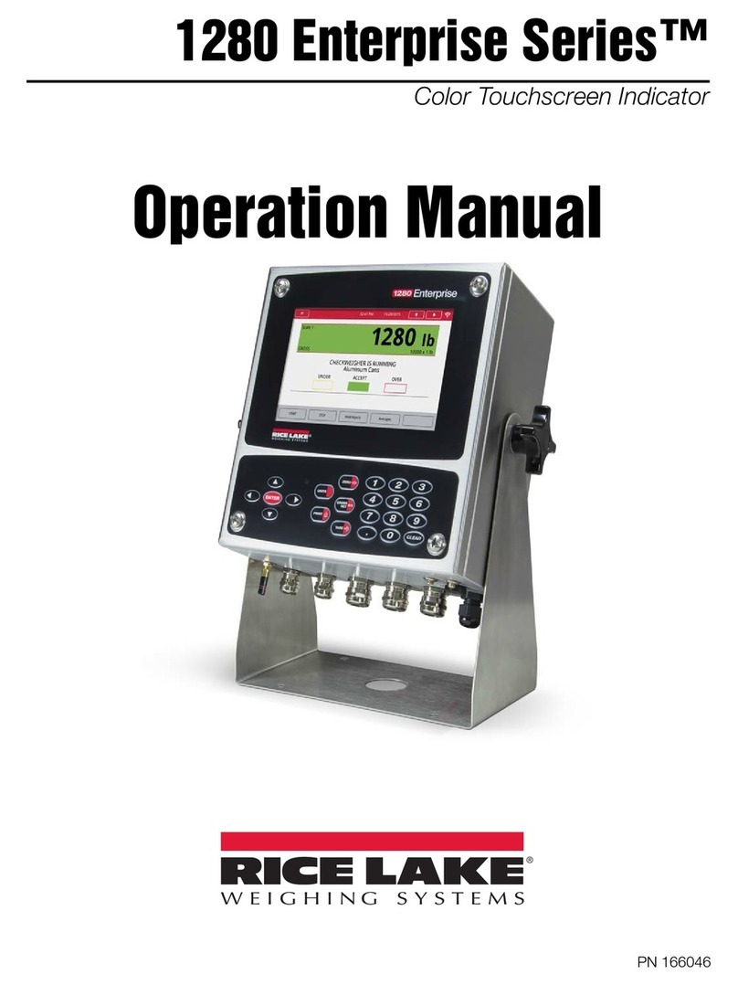 Rice Lake 1280 Enterprise Series Installation manual