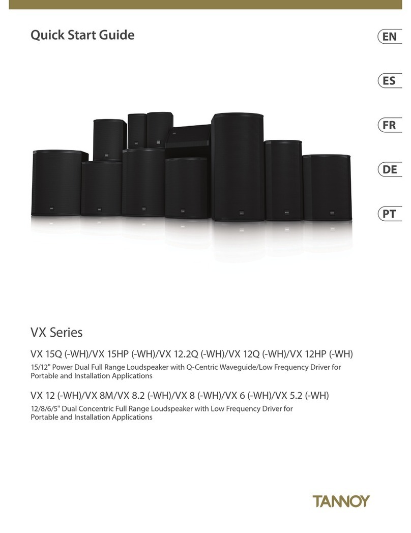 Tannoy VX 15Q-WH quick start guide