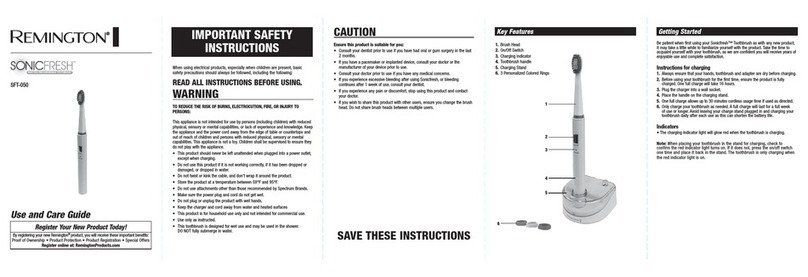Remington SonicFresh SFT-050 Use and care guide