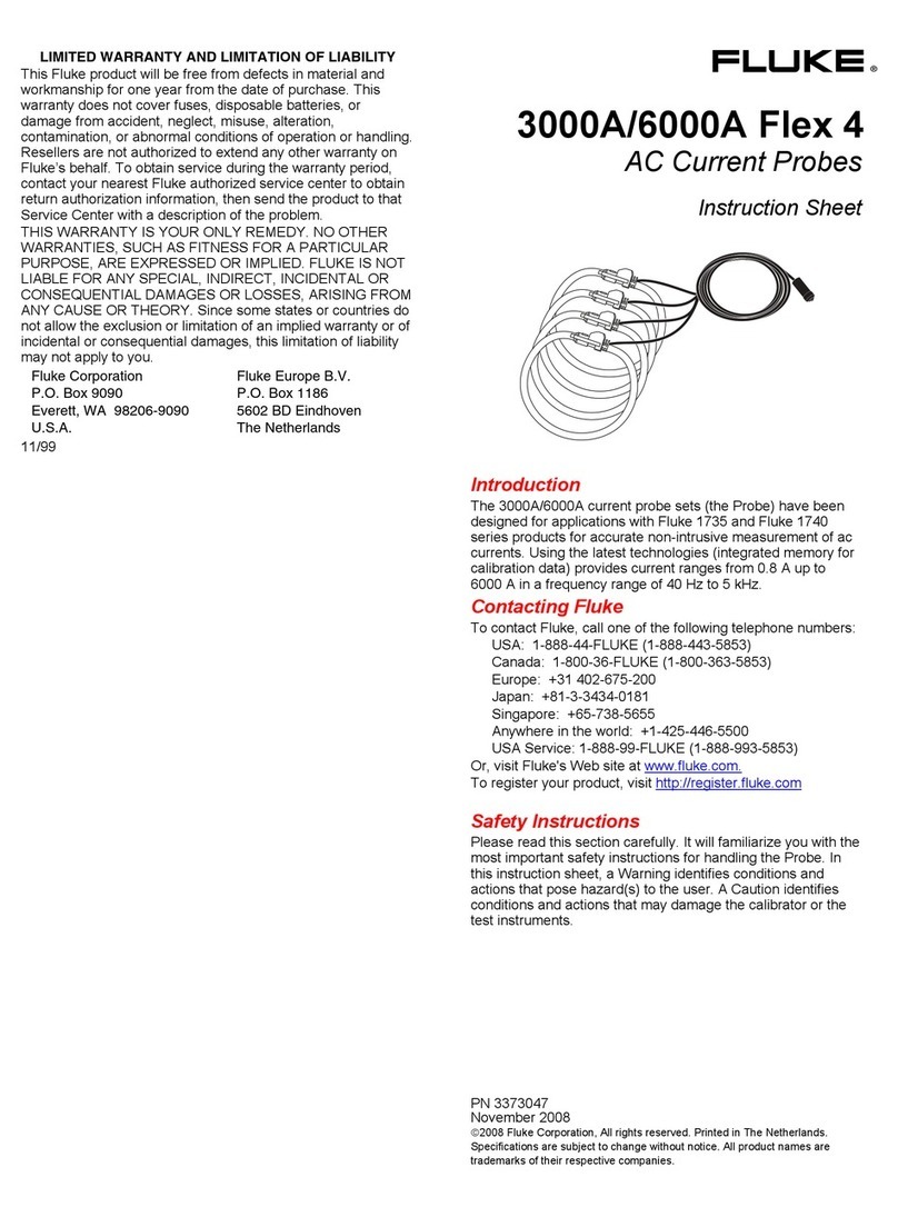 Fluke 3000A Flex 4 User manual