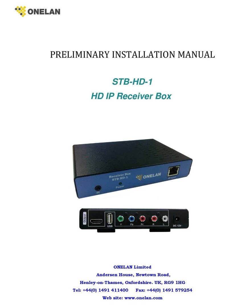ONELAN STB-HD-1 installation manual