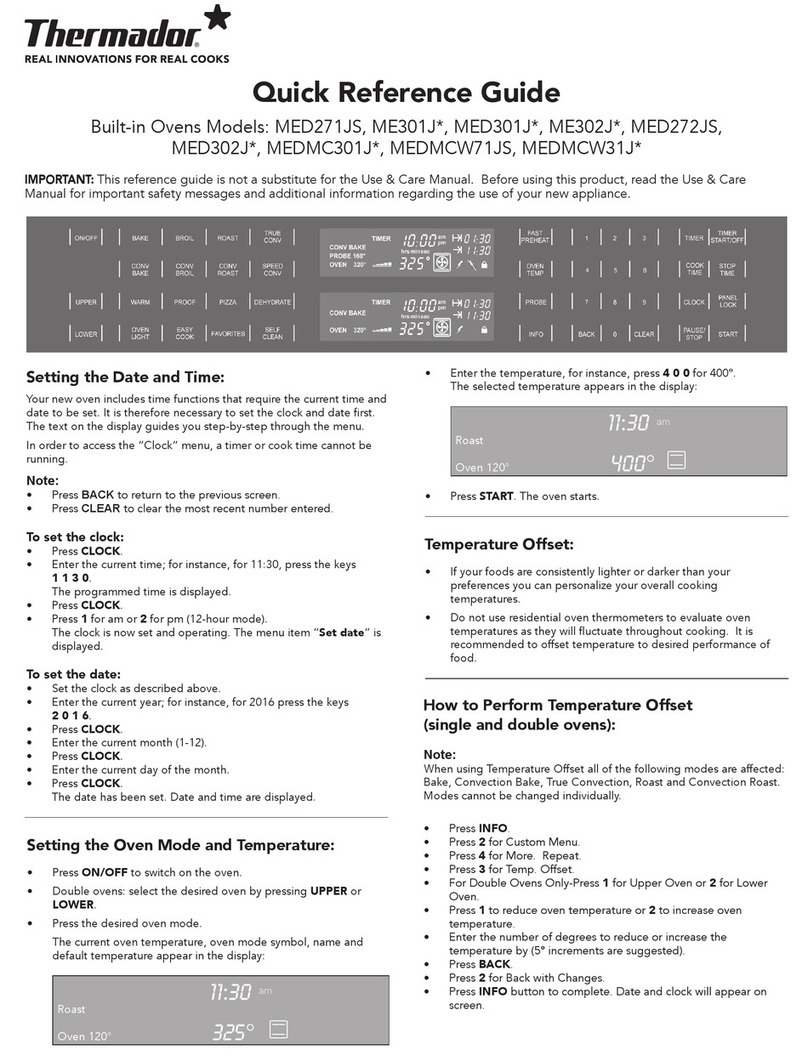 Thermador MED271JS User manual