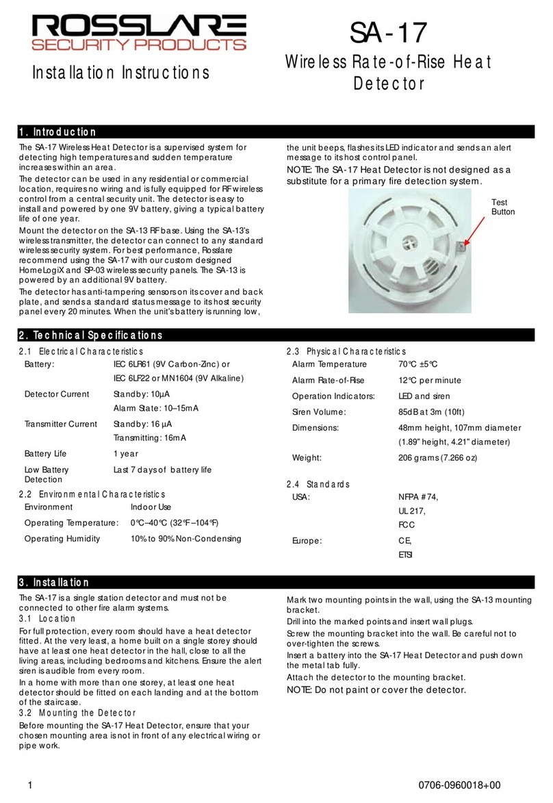 Rosslare SA-17 installation instructions