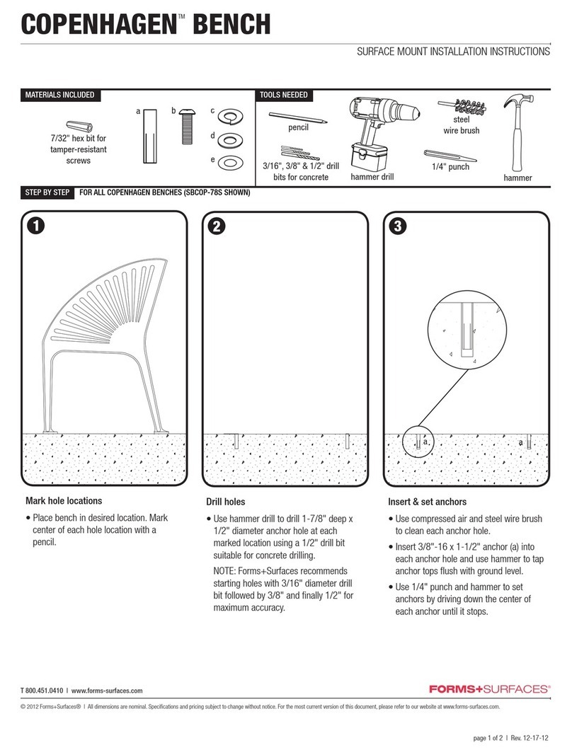 Forms + Surfaces COPENHAGEN User manual