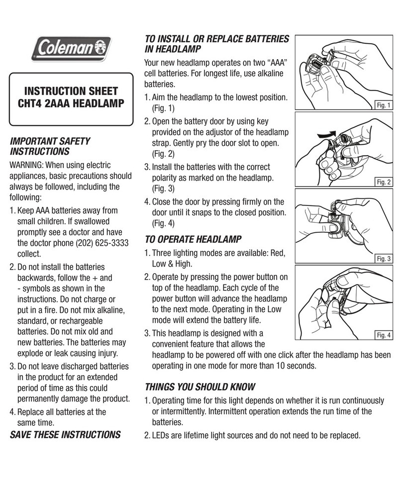 Coleman CHT4 2AAA User manual