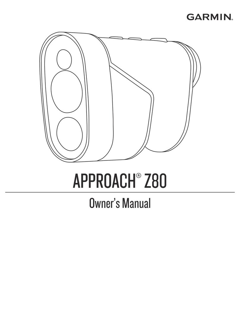 Garmin Approach Z80 User manual