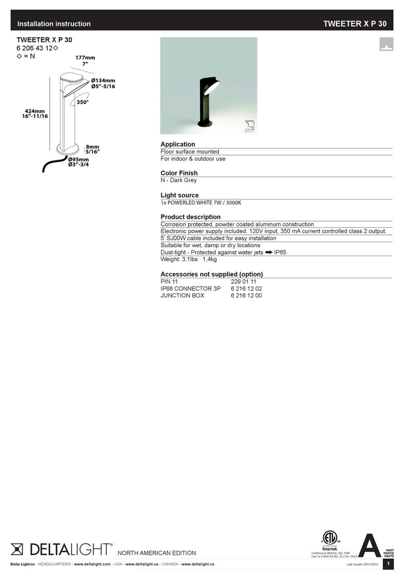 Delta Light TWEETER X P 30 User manual