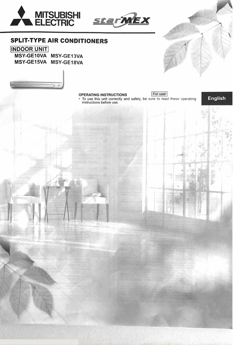 Mitsubishi Electric Starmex MSY-GE10VA User manual Mitsubishi Electric Starmex MSY-GE10VA User manual