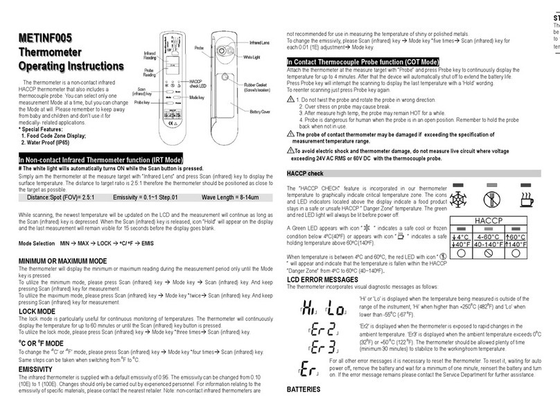 TIP TEMPerature Products METINF005 User manual