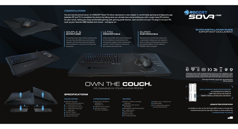 Roccat Sova MK Quick installation guide