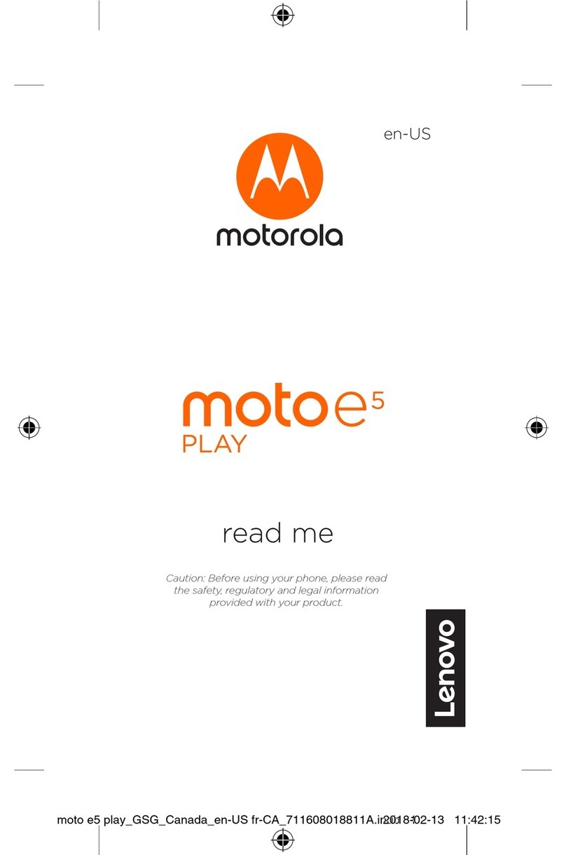 Motorola Moto E5 Play Instruction sheet