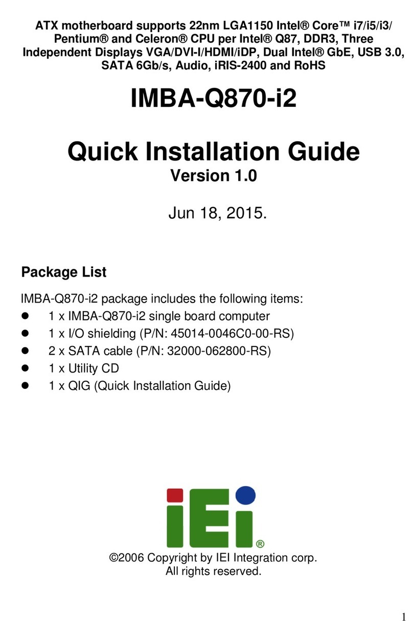 ATX IMBA-Q870-i2 Quick installation guide