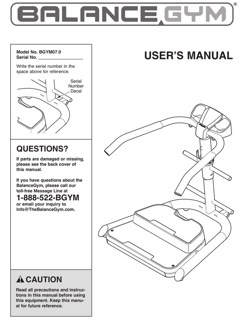 Balance Gym BGYM07.0 user manual