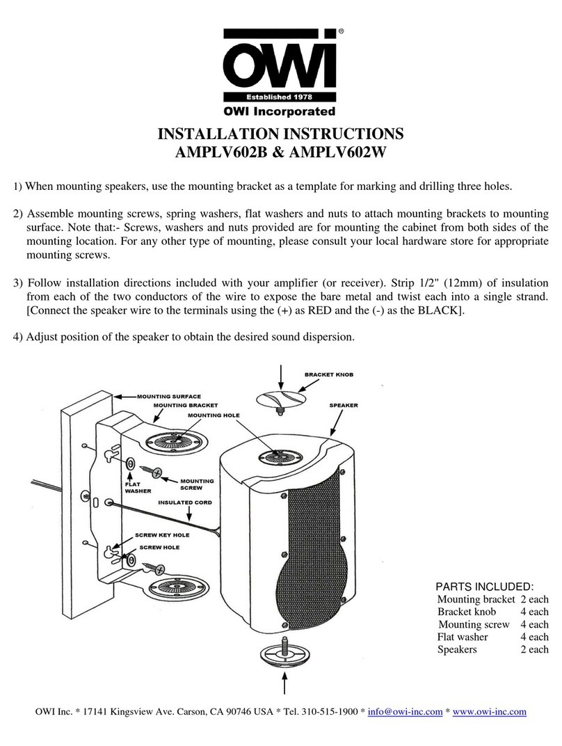 OWI AMPLV602B Quick start guide