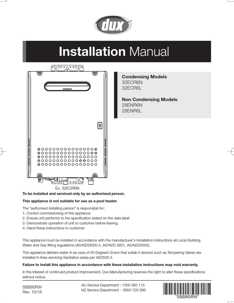 Dux 32ECR6L User manual Dux 32ECR6L User manual