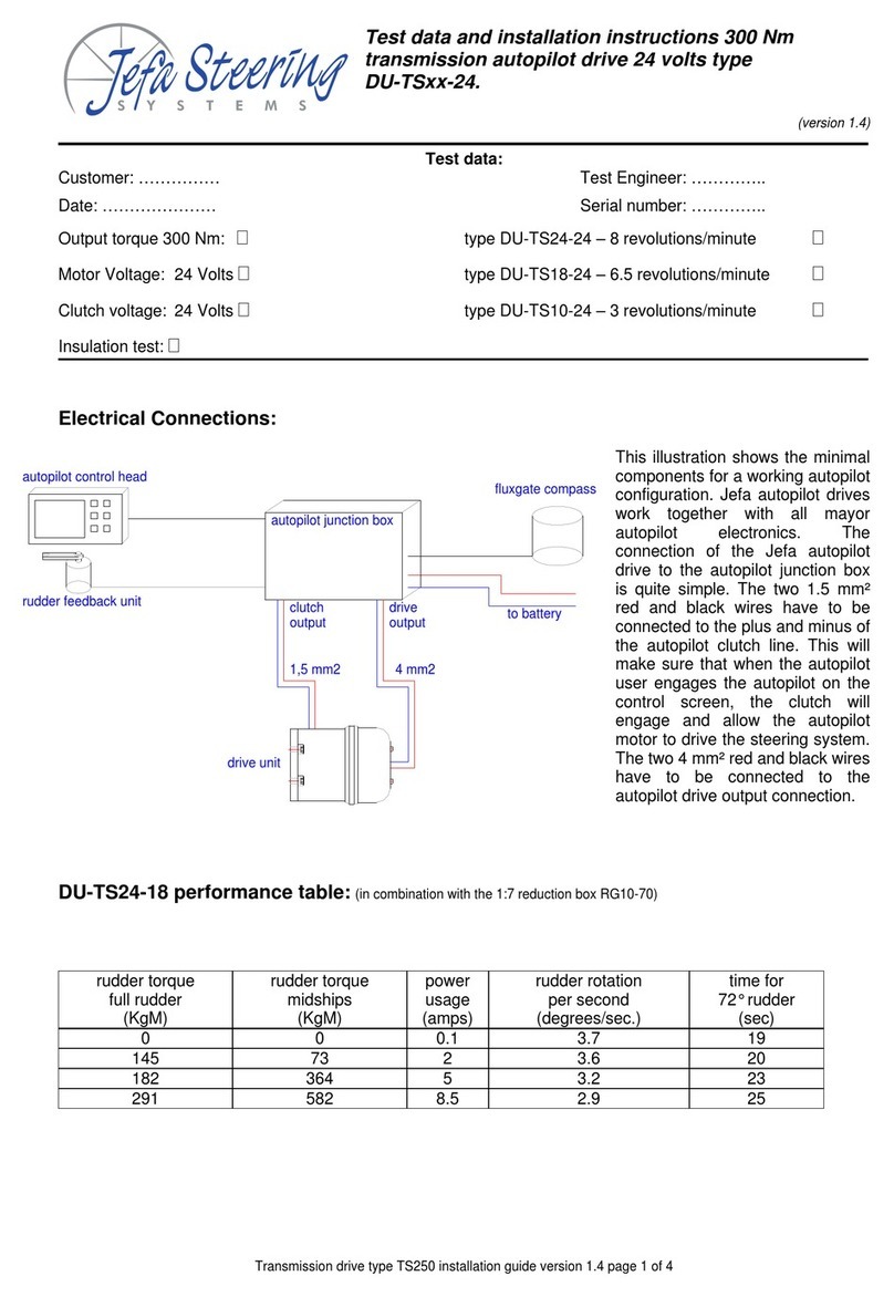Jefa Steering Systems DU-TS24-24 Installation instructions manual