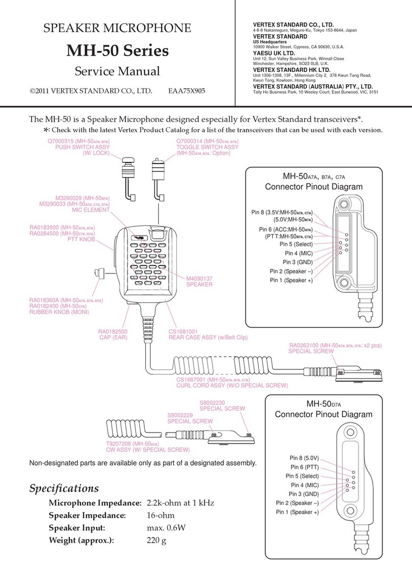 Vertex MH-50B7A Service manual