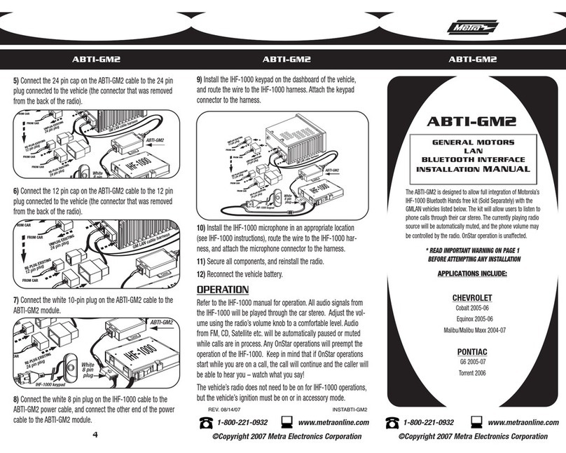 Metra Electronics ABTI-GM2 installation manual