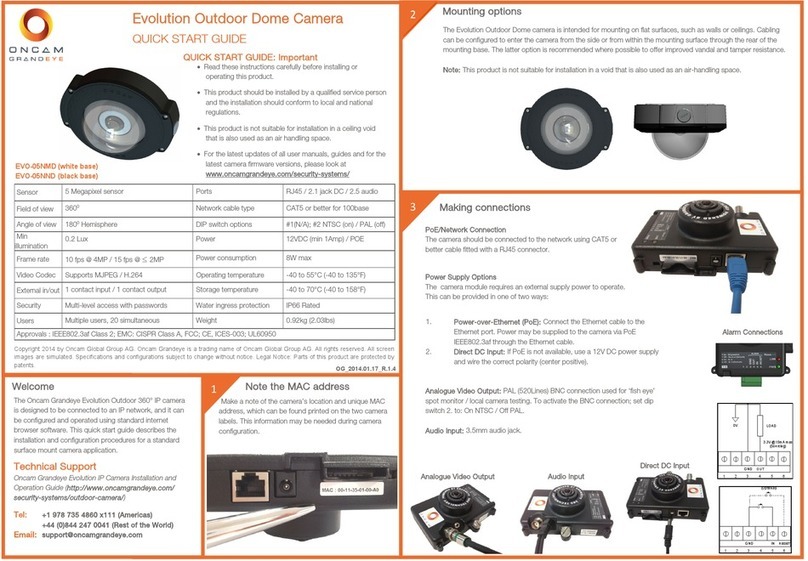 Oncam Evolution EVO-05NMD quick start guide