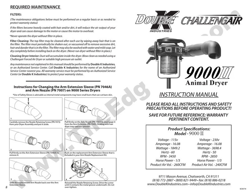 Double K Industries 9000 II User manual